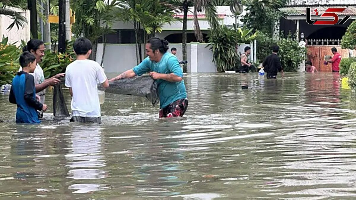 ببینید | تخریب یک بزرگراه در جریان سیل فیلیپین