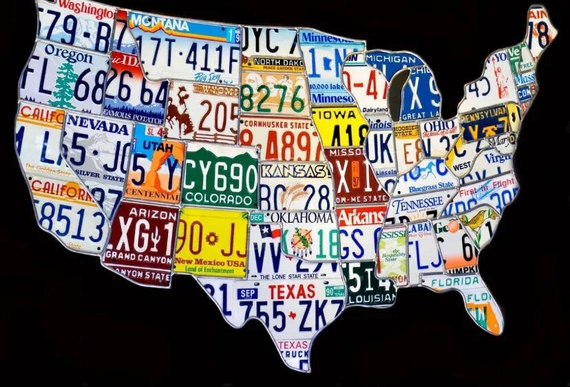 پلاک خودروها در آمریکا چه شکلی است؟