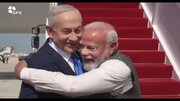ببینید | استقبال نتانیاهو از نخست وزیر هند پس از ورود به اسرائیل