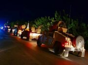 ببینید | حرکت کاروان‌های نظامی طالبان به سمت مرز با پاکستان