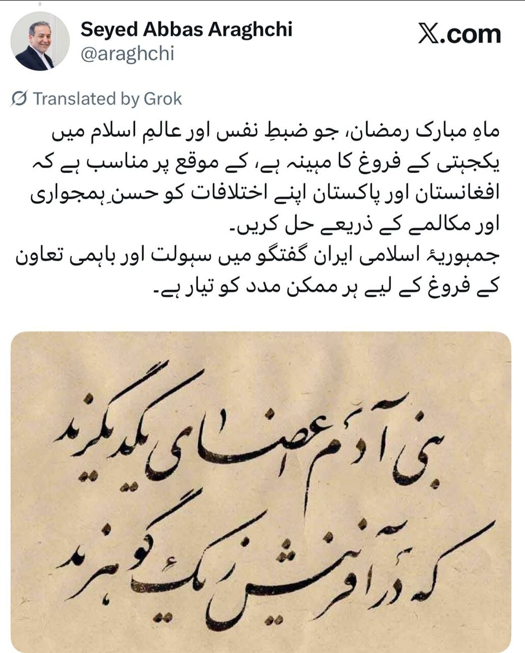 عراقچی افغانستان و پاکستان را به گفتگو و خویشتنداری دعوت کرد