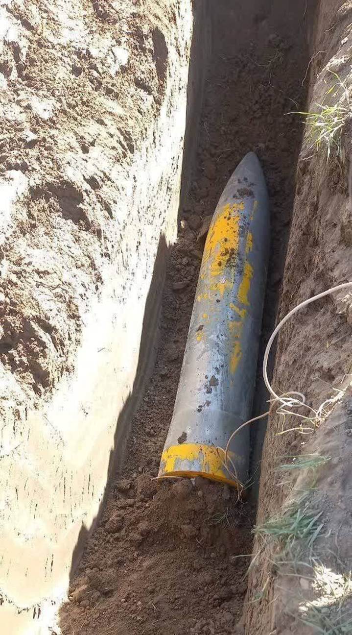 بمب عملنکرده در شهرستان کوهدشت + تصویر