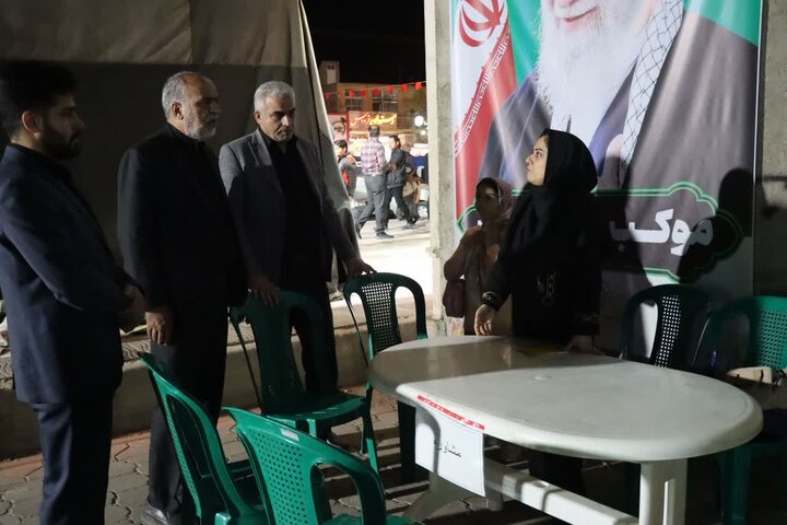 بازدید محمدرضا صباغیان نماینده مردم در مجلس شورای اسلامی از موکب‌های عزاداری شهرستان بافق