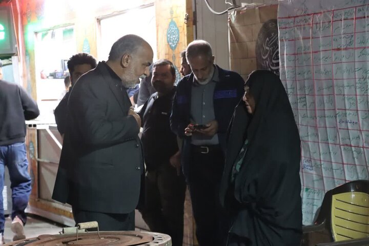 بازدید محمدرضا صباغیان نماینده مردم در مجلس شورای اسلامی از موکب‌های عزاداری شهرستان بافق