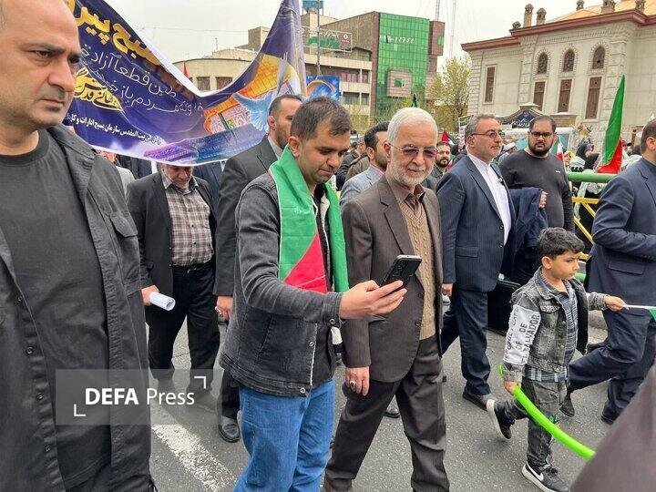 وزرای دولت پزشکیان در راهپیمایی روز قدس؛ خانم وزیر هم آمده بود + تصاویر