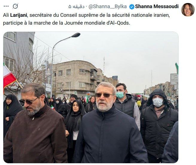 واکنش خارجی ها به حضور لاریجانی در راهپیمایی پس از ادعاها درباره ترور او