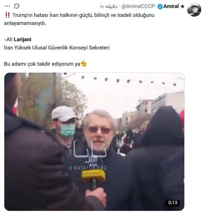 واکنش خارجی ها به حضور لاریجانی در راهپیمایی پس از ادعاها درباره ترور او