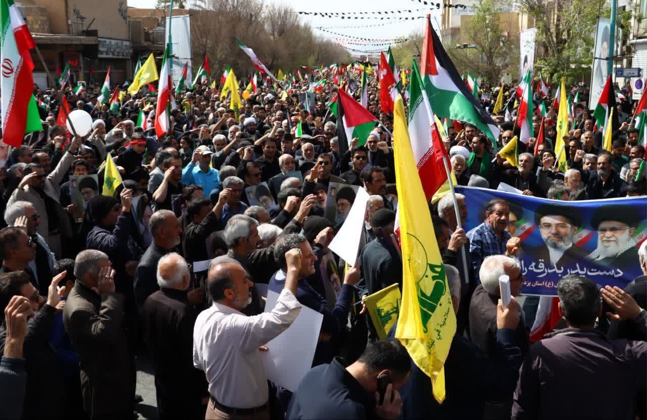 برگزاری مراسم راهپیمایی روز قدس در استان یزد