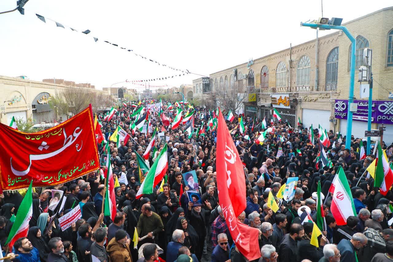 برگزاری مراسم راهپیمایی روز قدس در استان یزد