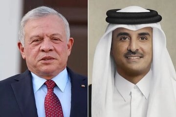 دیدار امیر قطر و پادشاه اردن درباره تحولات منطقه