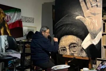 نقاشی جدید علی میرفتاح؛ با همه ناتوانیام فریاد میزنم جانم فدای ایران