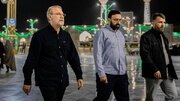 تصویری از تابوت علی لاریجانی و فرزندش در معراج شهدای تهران