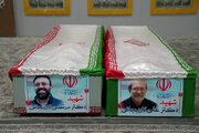 ببینید | وداع خانواده شهید لاریجانی با پیکر آن شهید و فرزندشان در حرم حضرت معصومه(س)