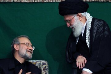 تصاویر | قاب‌هایی از شهید لاریجانی در کنار رهبر شهید انقلاب
