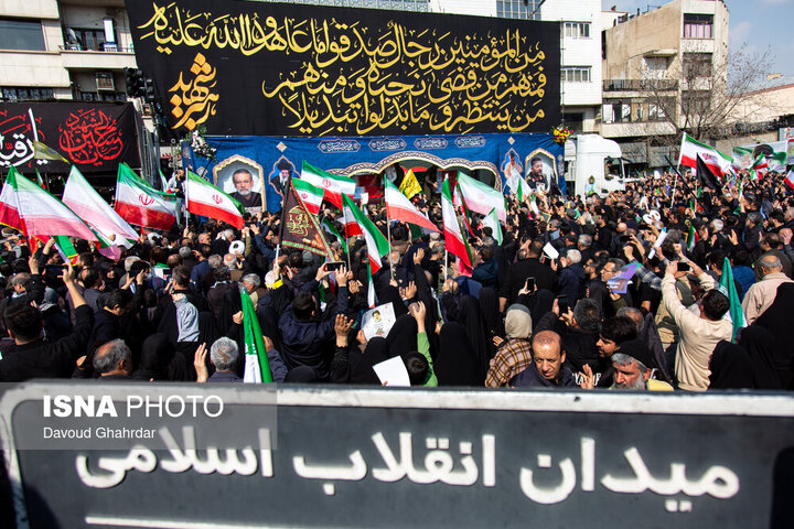 مراسم تشییع «علی لاریجانی»، «غلامرضا سلیمانی» و قهرمانان «ناو دنا»