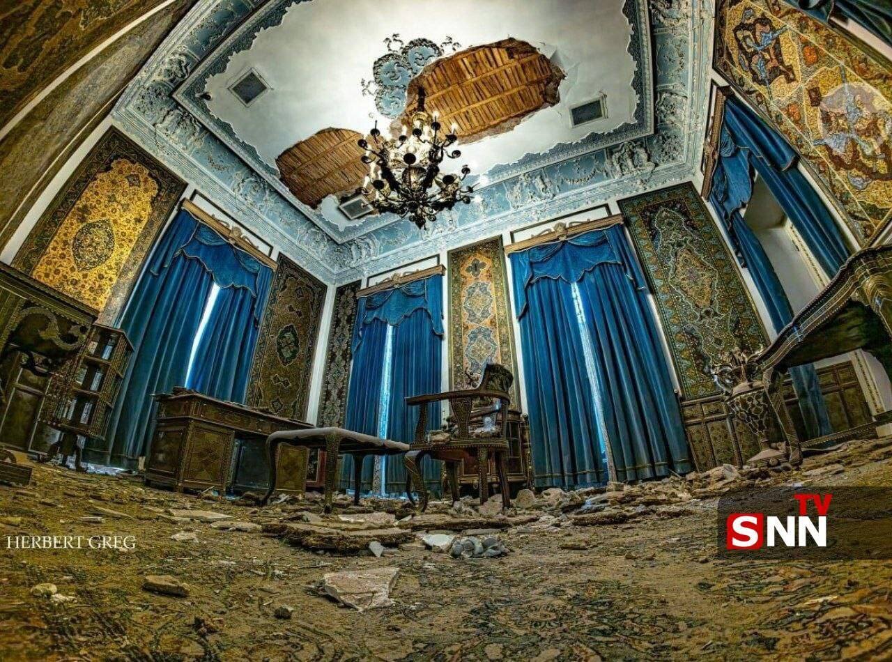 عکس | خسارات وارده به کاخ سبز در مجموعه سعدآباد در پی بمباران دشمن