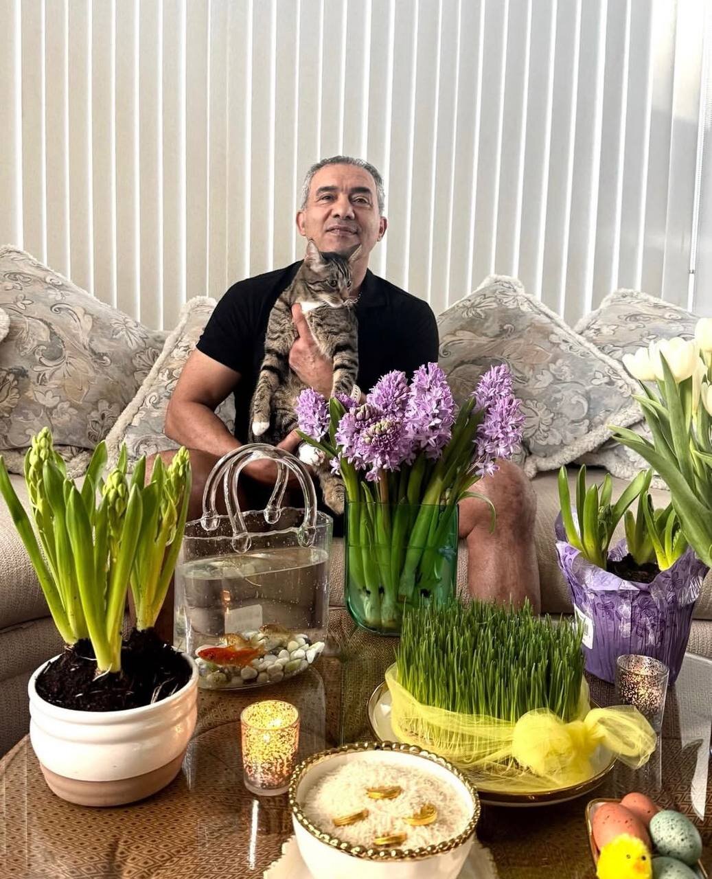 عکس | احمدرضا عابدزاده پای سفره هفتسین