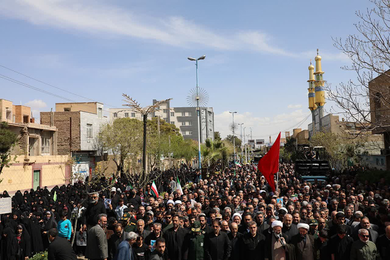 تشییع  پیکر پاک ۵ شهید حملات رژیم صهیونیستی و آمریکا در سمنان