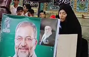 ببینید | رجزخوانی دختر شهید غلامرضا سلیمانی: تا آنگاه که لکه صهیونی از نقشه جهان پاک شود، ایستاده‌ایم و می‌جنگیم