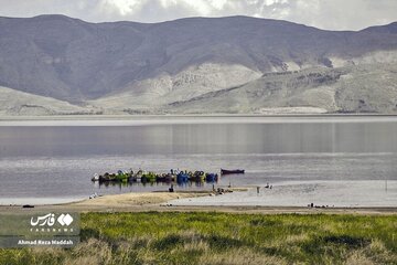 تصاویر | جلوه ای از تالاب مهارلو پس از باران بهاری