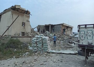 حمله موشکی به انبار برنج در بندرلنگه
