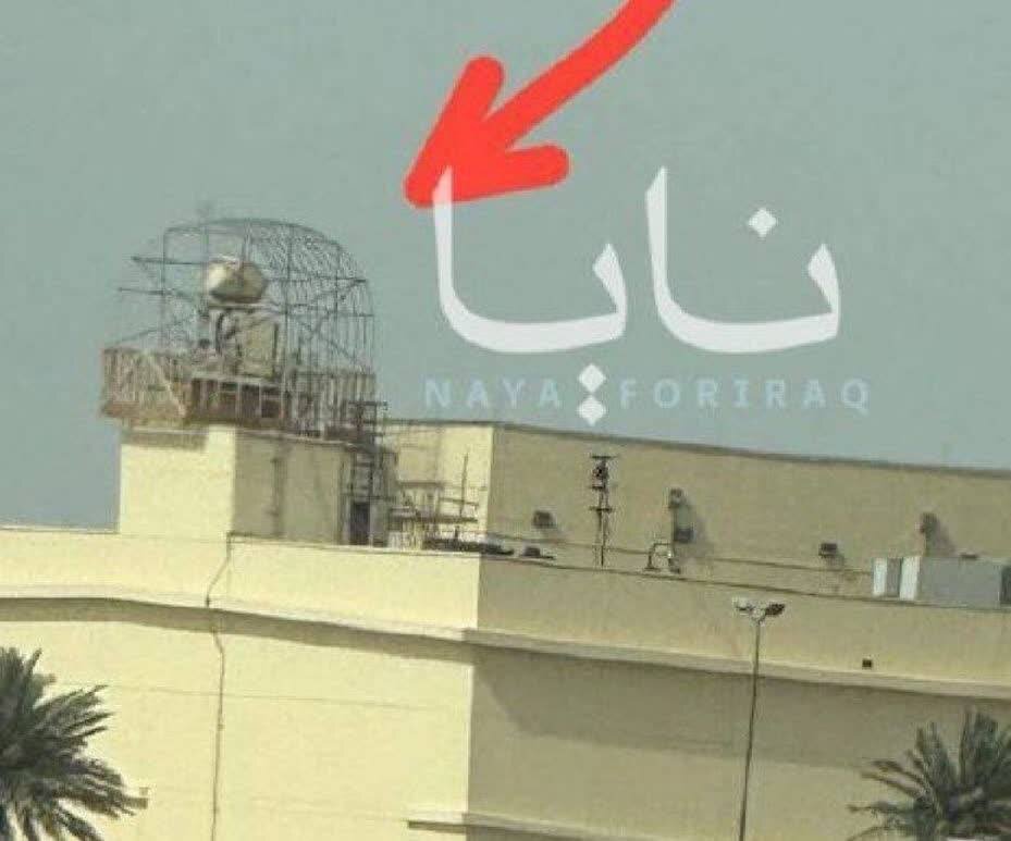 عکس | نصب قفس ضد پهپاد روی رادار سفارت آمریکا در بغداد