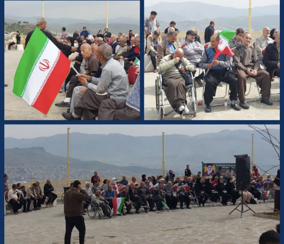 برگزاری پیاده‌روی بزرگ سالمندان و بازنشستگان سنندج در قدمگاه رهبر شهید انقلاب اسلامی آبیدر به مناسبت روز سنه