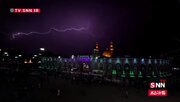 ببینید | رعد و برق شب گذشته بر فراز حرم حضرت عباس(ع) در کربلای معلی