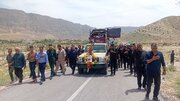 تشییع پیکر یک شهید در روستای هماگ بندرعباس