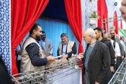 حضور چهره‌های دولت پزشکیان در اجتماع از امام‌رضایی‌ها؛ از حضرتی تا وزیر نفت + عکس