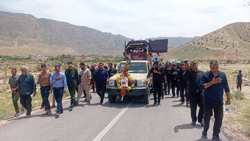 تشییع پیکر یک شهید در روستای هماگ بندرعباس