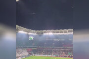 ببینید | حادثه عجیب در فوتبال ترکیه؛ پرواز بالگردها و جنگنده‌های اف-16 بالای سر ورزشگاه