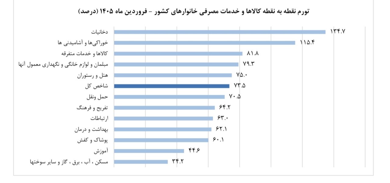 تورم همچنان در مسیر افزایش/ مرکز آمار تورم غذا را بیش از ۱۱۵ درصد محاسبه کرد