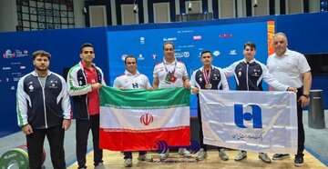 مدال جهانی وزنه‌بردار ایران تقدیم به شهدای میناب و ناو دنا