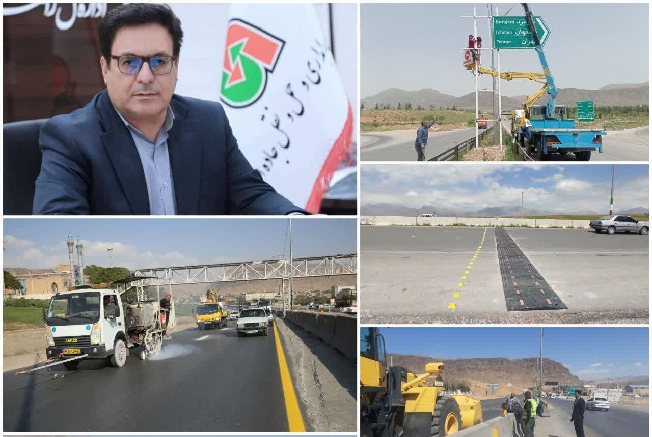 خط کشی ۷۵۰ کیلومتر از محورهای مواصلاتی لرستان