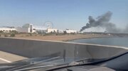 ببینید | آتش‌سوزی نزدیک ورزشگاه فینال جام جهانی