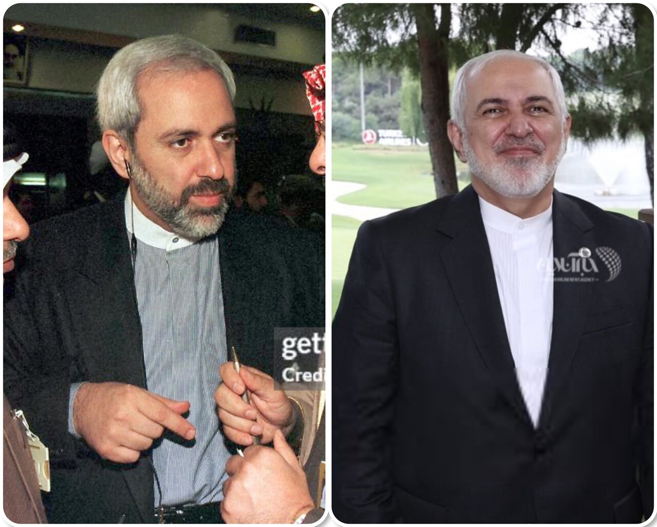 عکس | تغییر چهره محمدجواد ظریف طی ۲۹ سال؛ از حضور در سازمان ملل تا وزارت خارجه و دانشگاه تهران