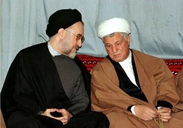 نشست خبری هاشمی رفسنجانی در فردای اعلام پیروزی خاتمی