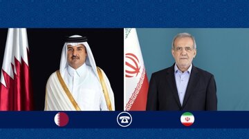 پزشکیان در تماس با امیر قطر : برای پایان دادن به جنگ و تنش در منطقه آماده‌ایم