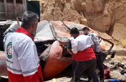 پژو ۴۰۵ پس از سقوط به دره آتش گرفت/ آمار فوتی ها و مصدومان