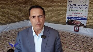توزیع ۱۵۰۰ کیلوگوشت قربانی در محلات خرم آباد، ساوه، اسلامشهر و شهرری