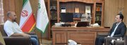 دیدار بازرس کل استان کردستان با سرپرست تیم قهرمان  لیگ برتر شمشیربازی باشگاه‌های کشور