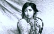 عکس رنگی‌شده دختر نوجوان قاجاری