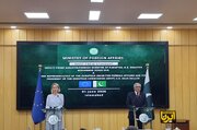 کالاس در کنفرانس خبری با اسحاق دار: اروپا آماده کمک به دستیابی به راهکار پایدار برای صلح است