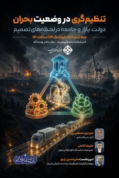 نشست تخصصی «تنظیمگری در وضعیت بحران؛ دولت، بازار و جامعه در لحظههای تصمیم» نشست تخصصی «تنظیمگری در وضعیت بحران؛ دولت، بازار و جامعه در لحظههای تصمیم»