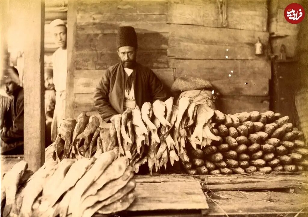 عکس/ مغاز ماهیفروشی در دوران قاجار
