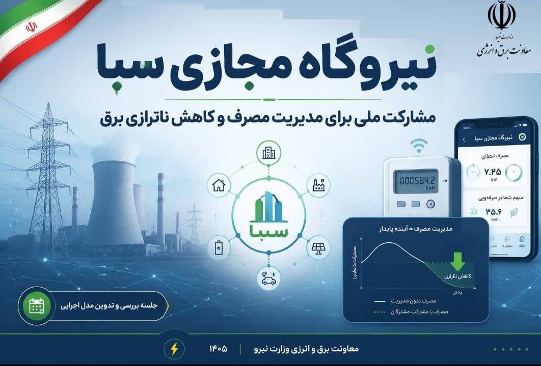 راه‌اندازی نیروگاه مجازی سبا گامی برای مدیریت هوشمند برق با مشارکت مردم