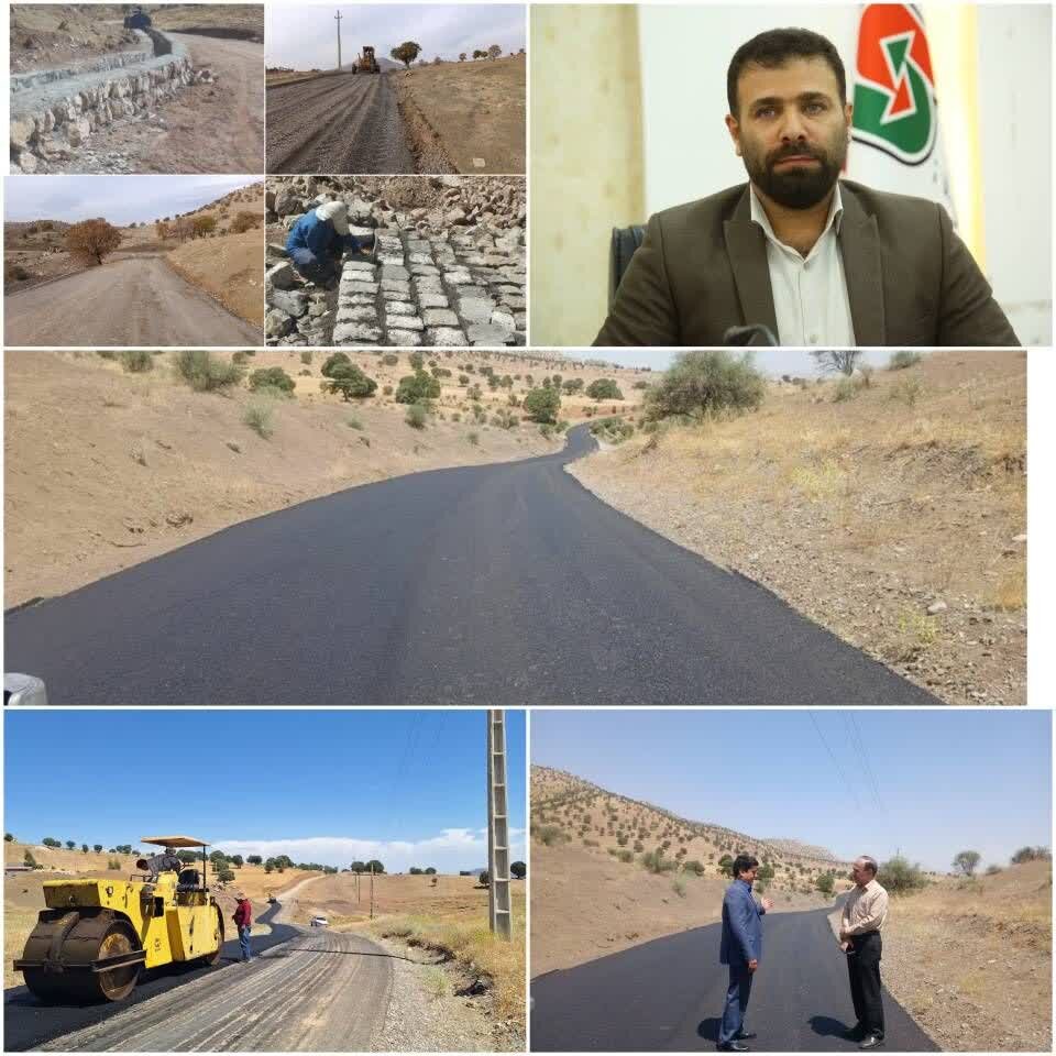 بهسازی و آسفالت محور روستایی گلابان ۱ در شهرستان چگنی
