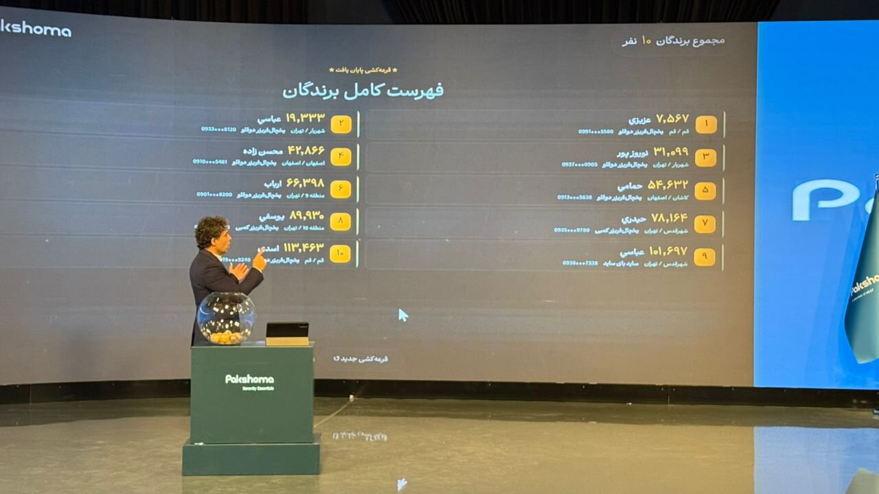 اسامی منتخبان مرحله اول پاکشوما