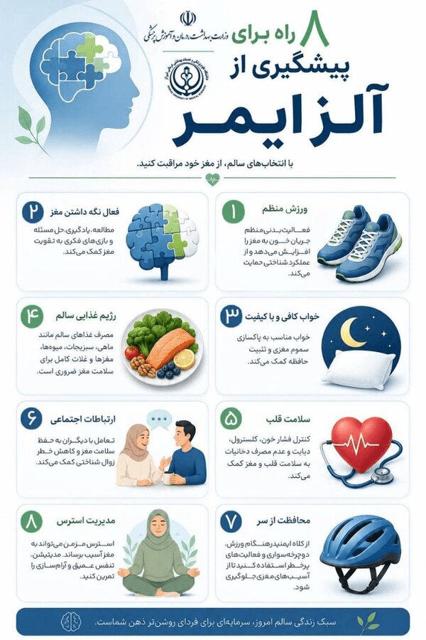 ۸ راهکار مهم برای اینکه آلزایمر نگیرید